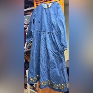 Blue Denim Long Sleeve Dress from Lucy and Yak Maive Style